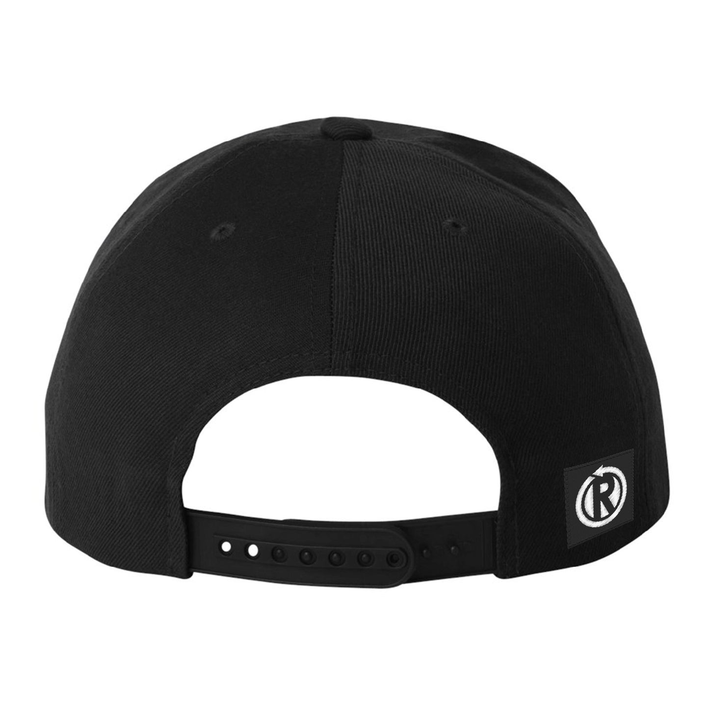 Bold Alt Premium Snapback Hat - White on Black