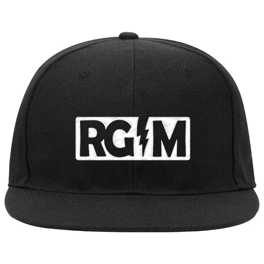 Bold Alt Premium Snapback Hat -  White on Black