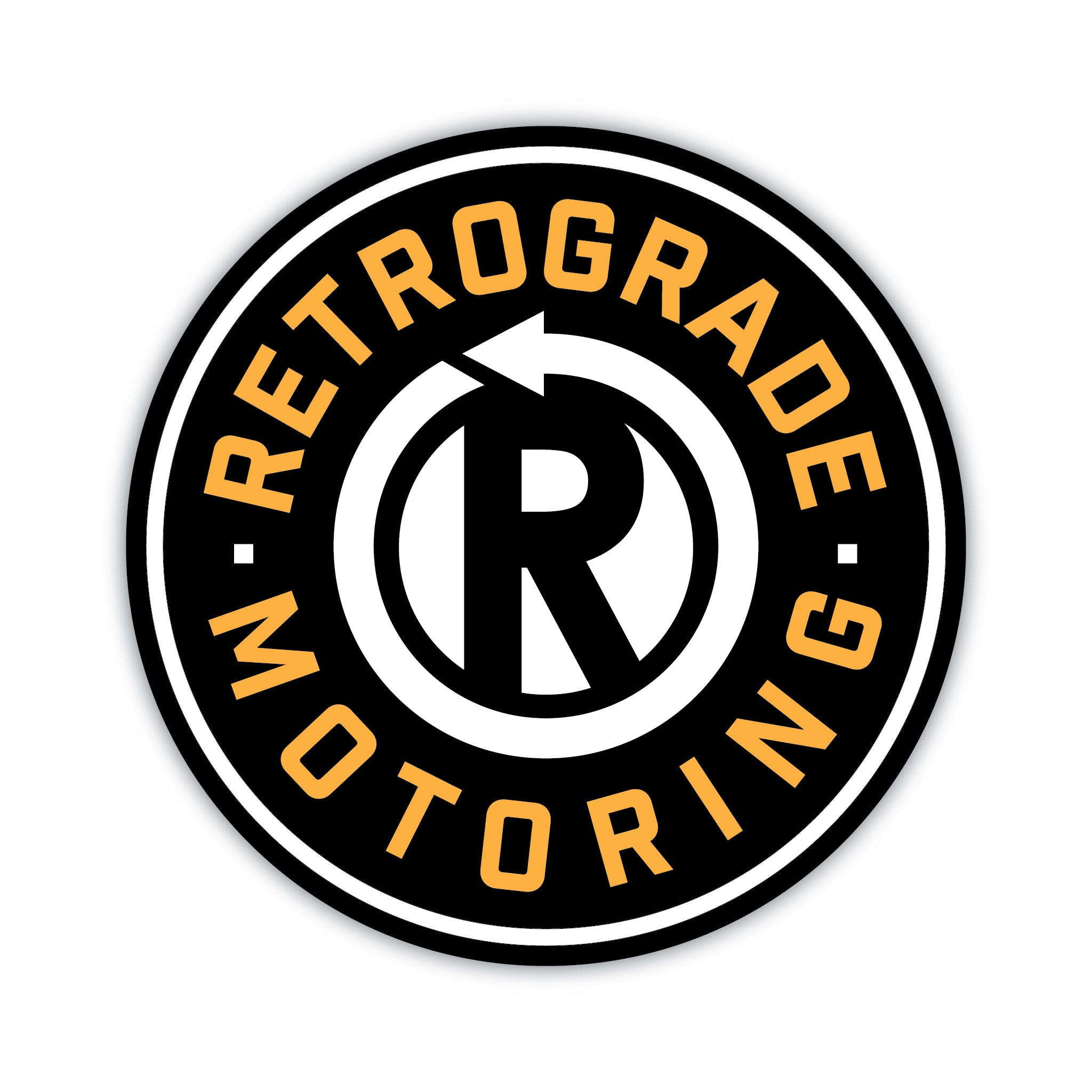 Auto Rto Round Sticker Rounder Sticker - Yellow – RetroGrade Motoring